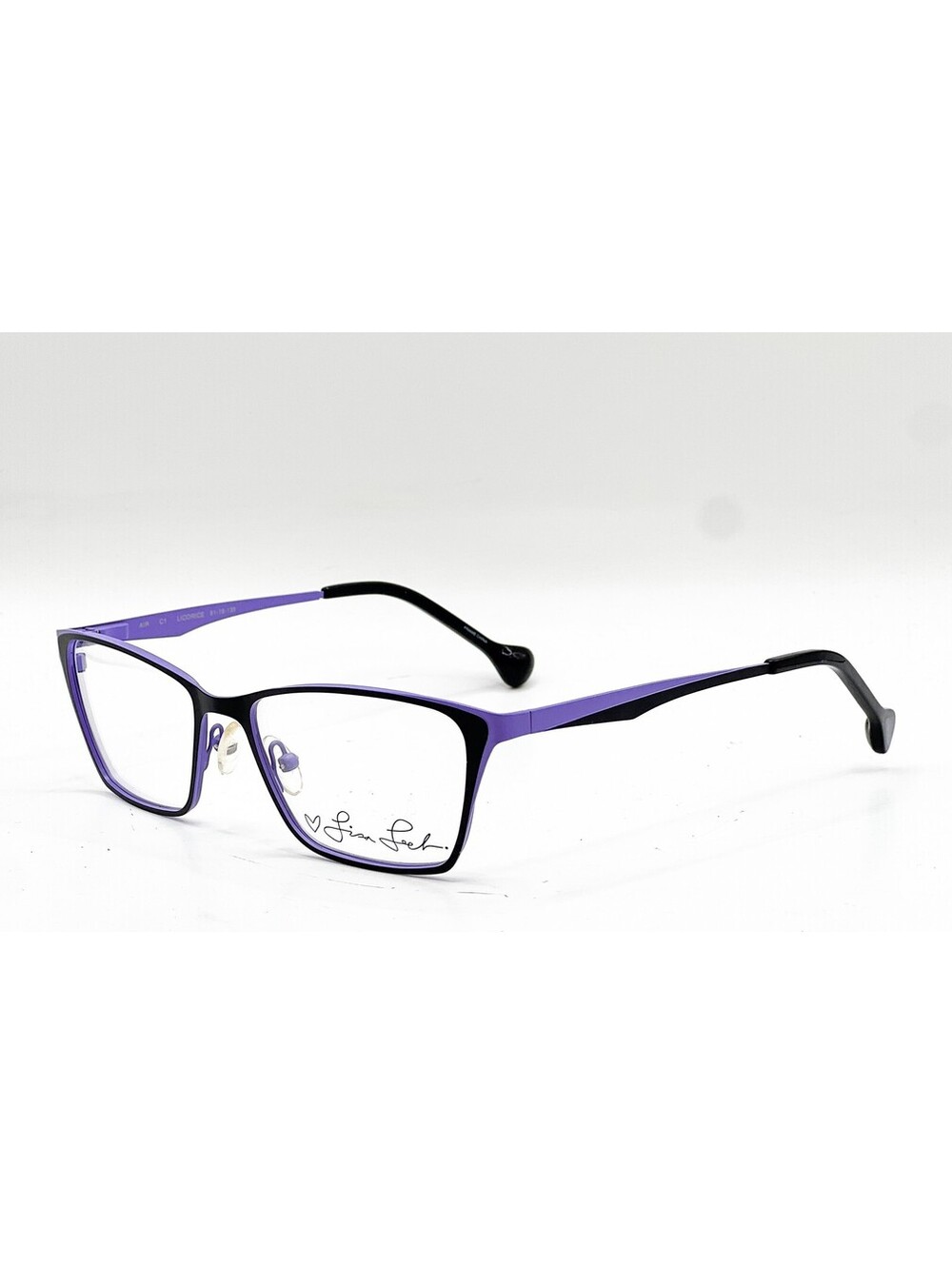 Lisa Loeb Air C1 Black/Purple Authentic Eyeglasses 51-16-135